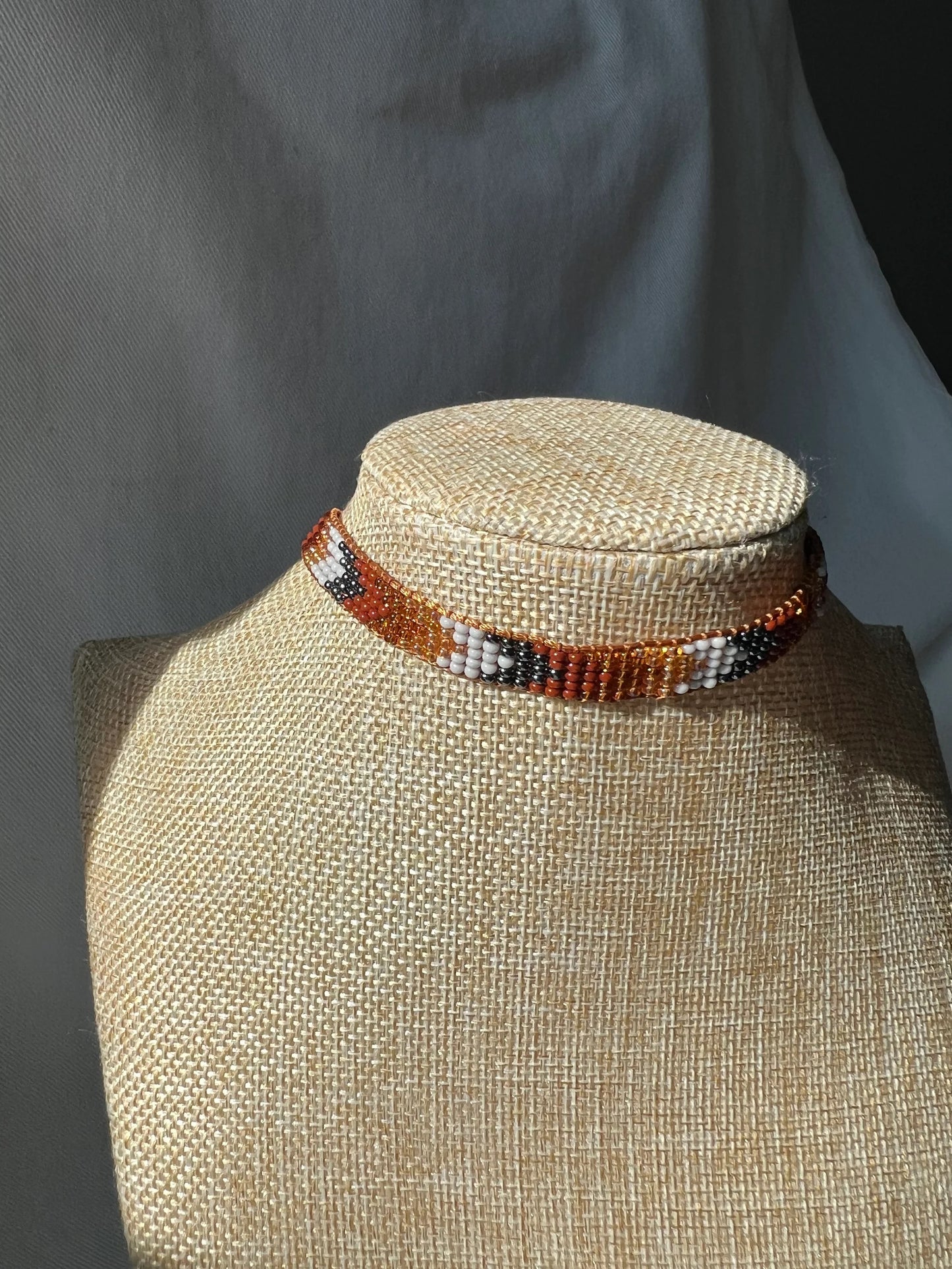 ༶ "Earth Tones" Beaded Choker ༶ Inga Tribe, Columbia