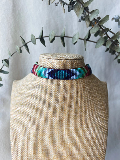 ༶ "Mermaid" Beaded Choker ༶ Inga Tribe, Columbia