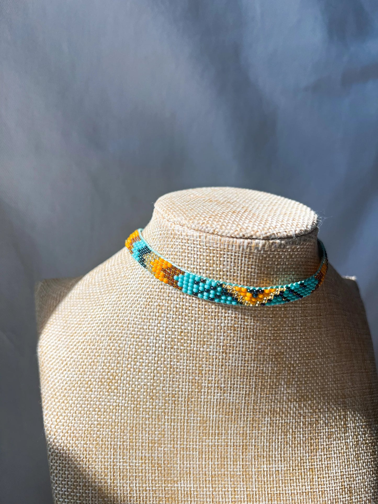 ༶ "Pisces Energy" Beaded Choker ༶ Inga Tribe, Columbia